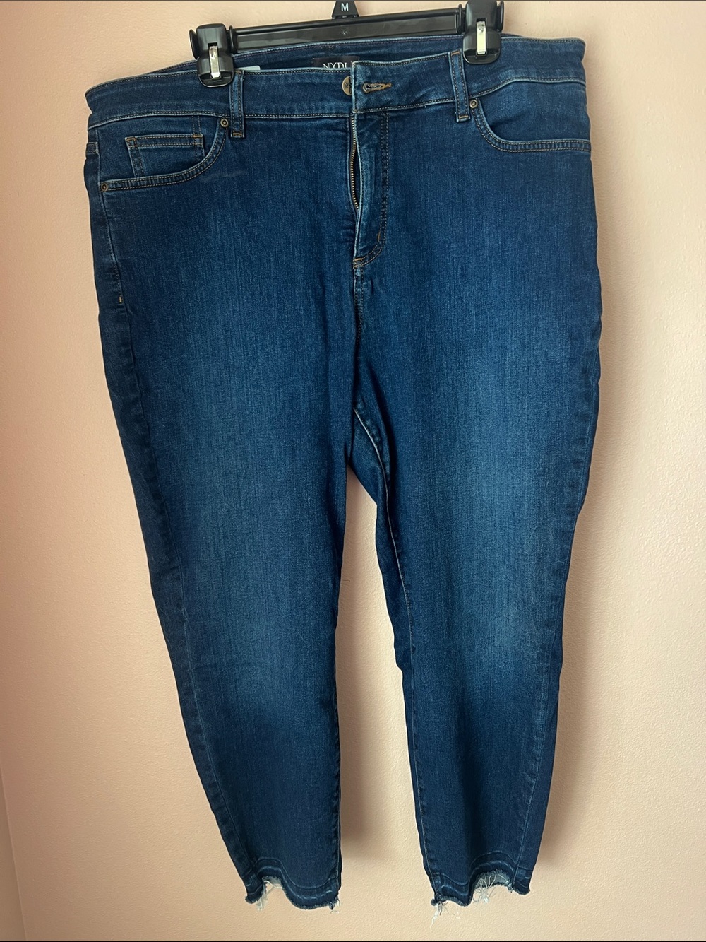 NYDJ Women's Dark Blue Cropped Stretch Jeans